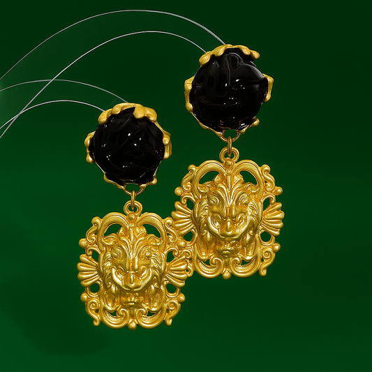 Vintage Lionhead Earrings - Somer and Autumn