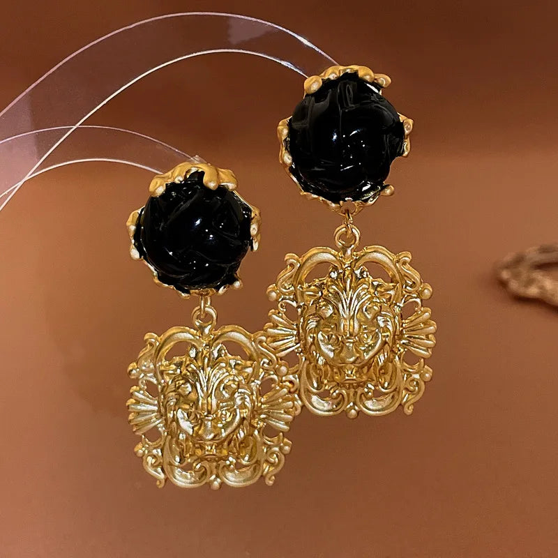 Vintage Lionhead Earrings - Somer and Autumn